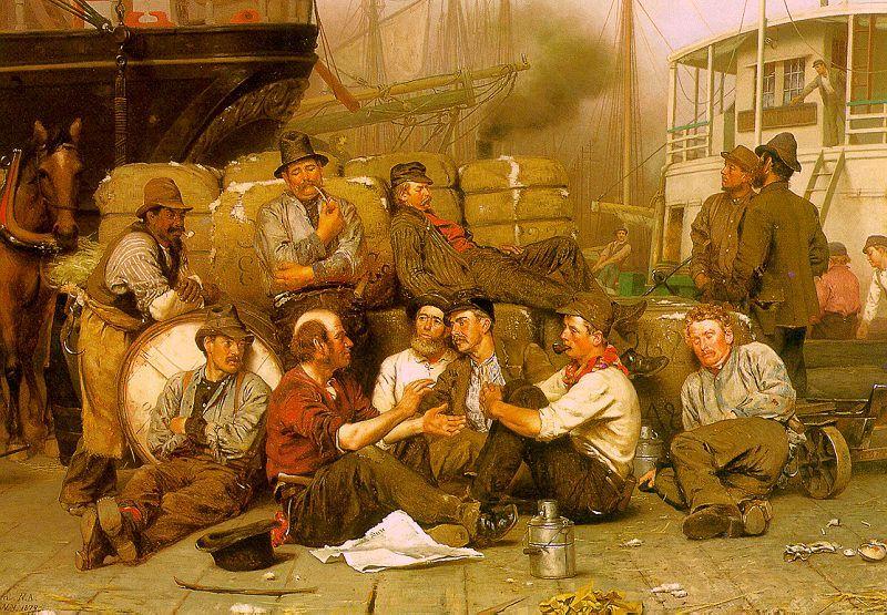 John George Brown The Longshoremen's Noon oil painting picture